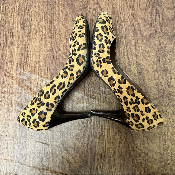 Liz Claiborne Leopard Cheetah Leather Heels Size 7.5 - Picture 7 of 14